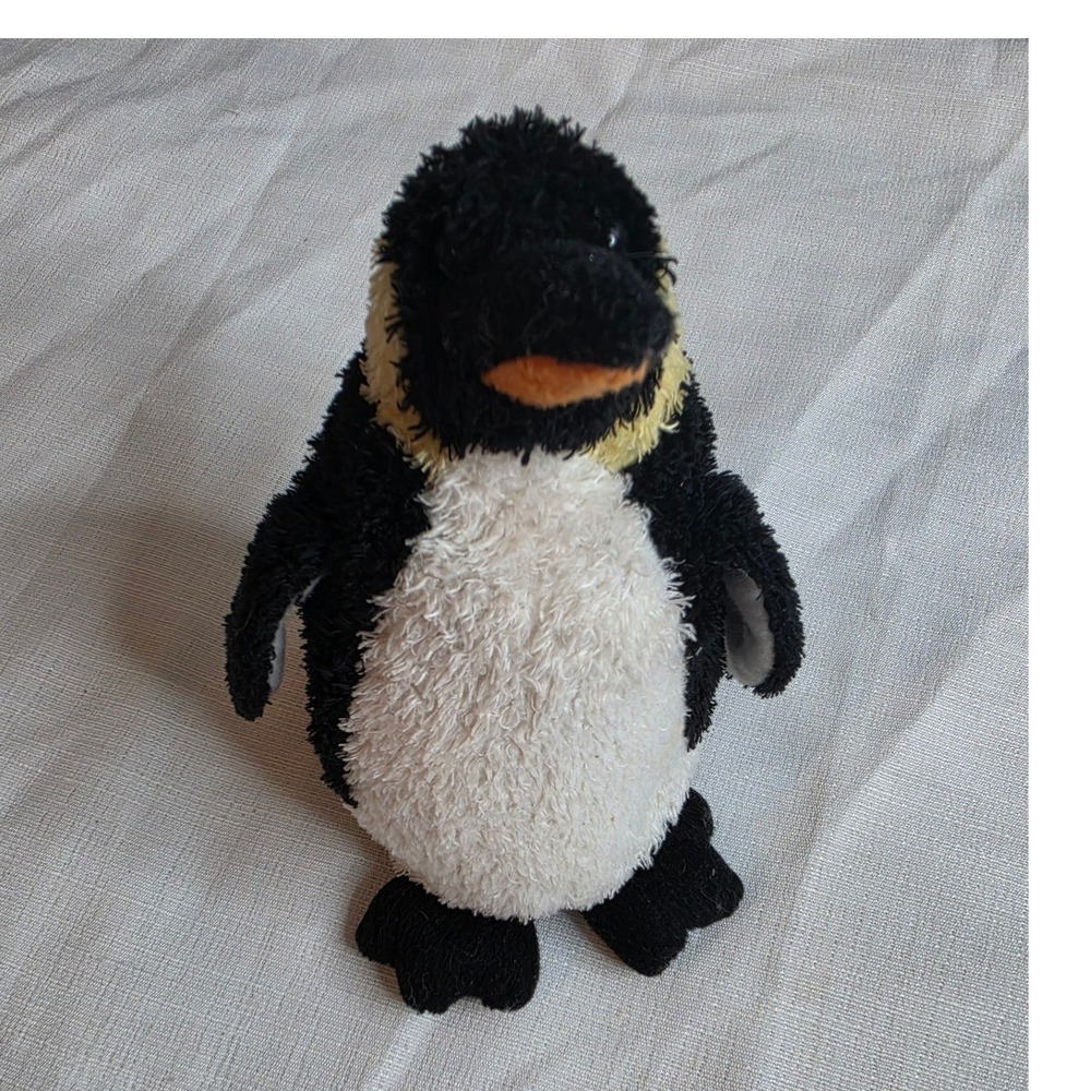 Douglas Cuddle Toys Emperor Penguin Plush Stuffed Animal Black White Yellow